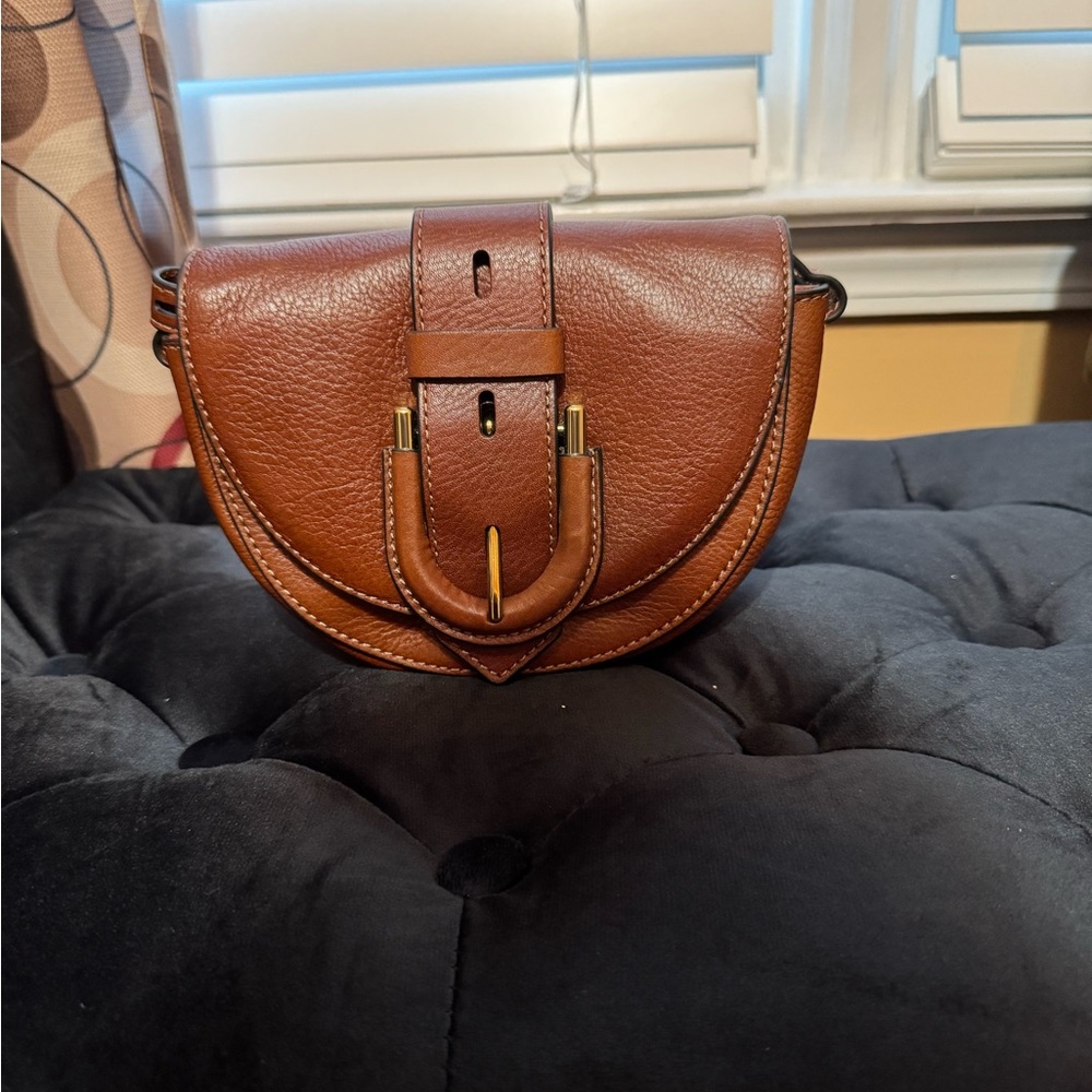 Fossil Brown Leather Crossbody Bag